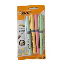 Zakreślacze kieszonkowe BIC Highlighter Grip Pastel 4 kolory